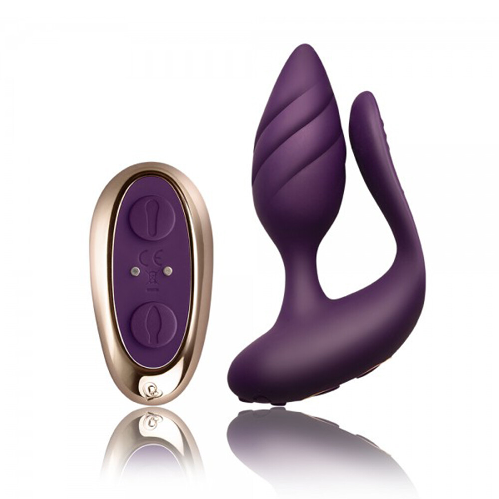 Rocks Off Cocktail Remote Control Couples Vibe Purple - Image 2